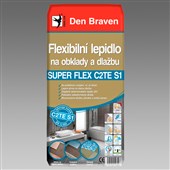 DEN BRAVEN Flexibilní lepidlo na obklady a dlažbu SUPER FLEX C2TES1 7kg šedá DEN BRAVEN Flexibilní lepidlo na obklady a dlažbu SUPER FLEX C2TES1 7kg šedá